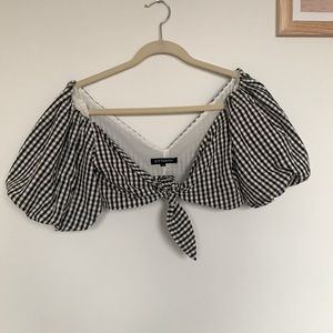 Kittenish Tie-front Crop Top